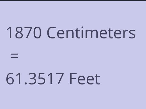 1870 CM TO FEET