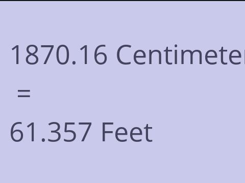 1870.16 CM TO FEET