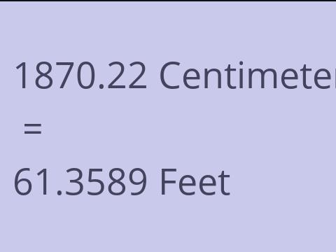 1870.22 CM TO FEET