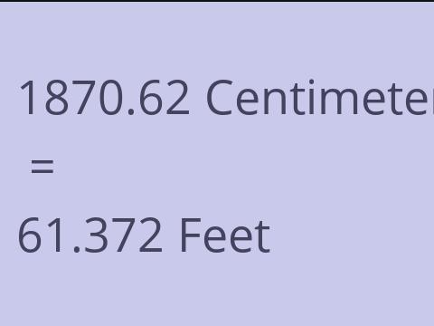 1870.62 CM TO FEET