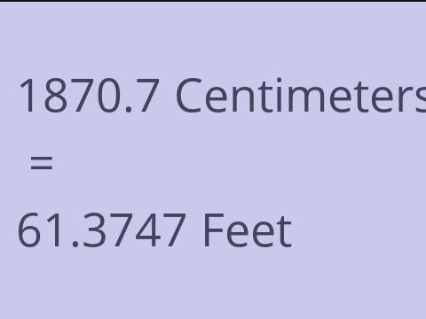 1870.7 CM TO FEET