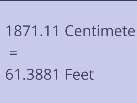 1871.11 CM TO FEET