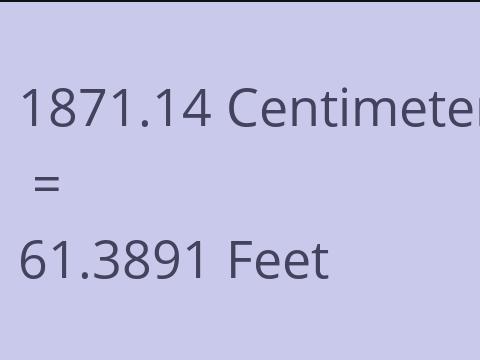 1871.14 CM TO FEET