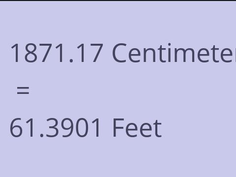 1871.17 CM TO FEET