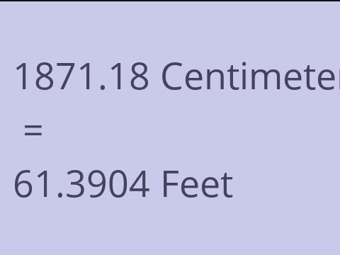 1871.18 CM TO FEET