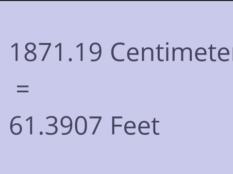 1871.19 CM TO FEET