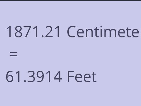 1871.21 CM TO FEET