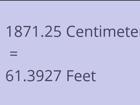 1871.25 CM TO FEET