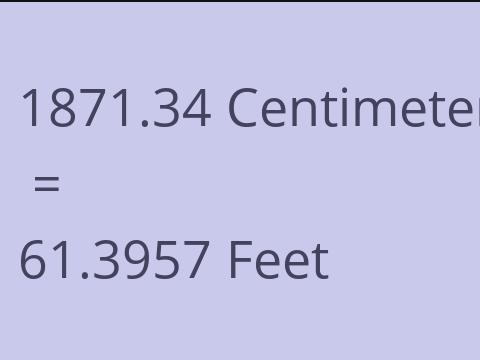 1871.34 CM TO FEET