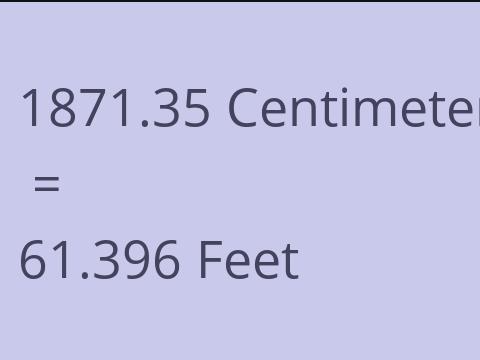 1871.35 CM TO FEET