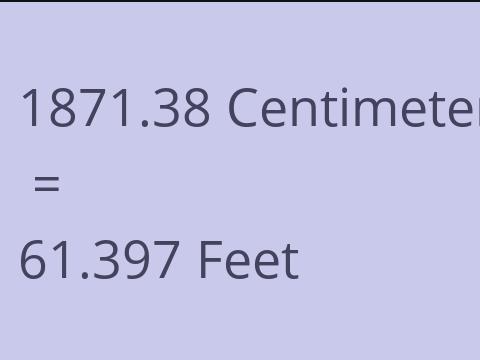 1871.38 CM TO FEET