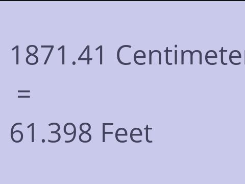 1871.41 CM TO FEET