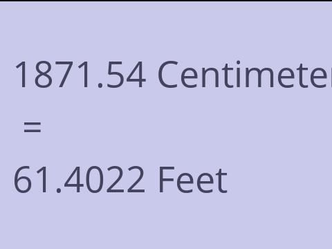 1871.54 CM TO FEET