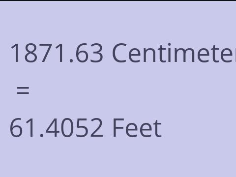 1871.63 CM TO FEET