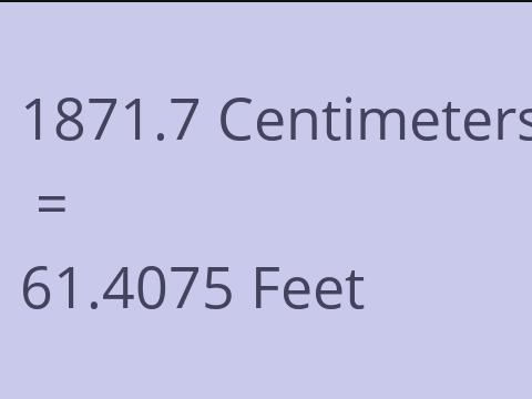 1871.7 CM TO FEET