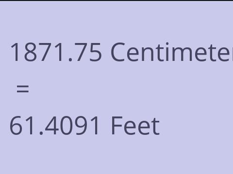 1871.75 CM TO FEET