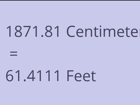 1871.81 CM TO FEET