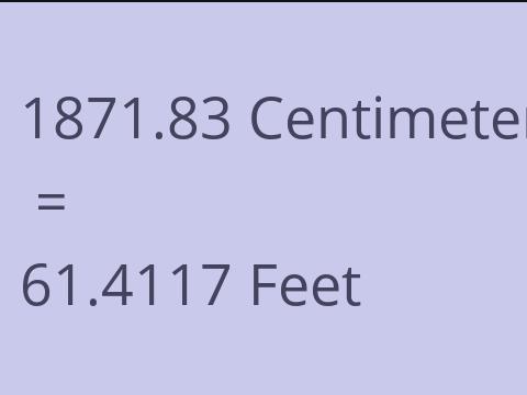 1871.83 CM TO FEET