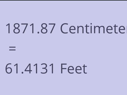 1871.87 CM TO FEET