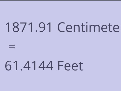 1871.91 CM TO FEET