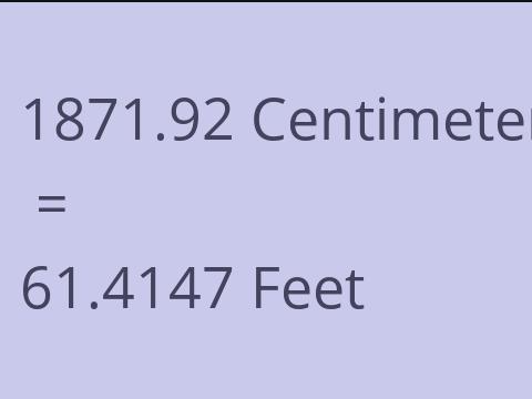 1871.92 CM TO FEET