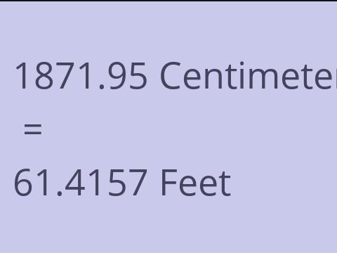 1871.95 CM TO FEET