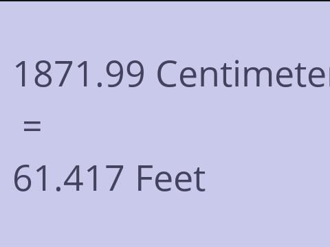 1871.99 CM TO FEET