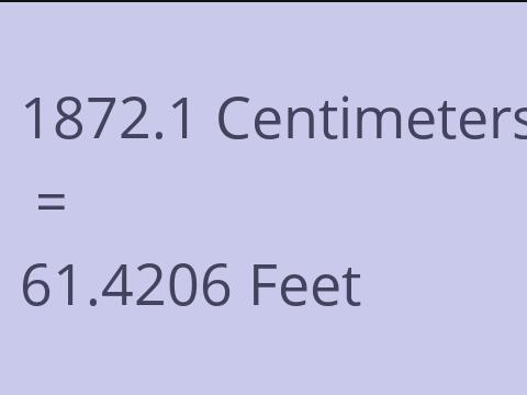 1872.1 CM TO FEET