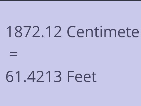 1872.12 CM TO FEET