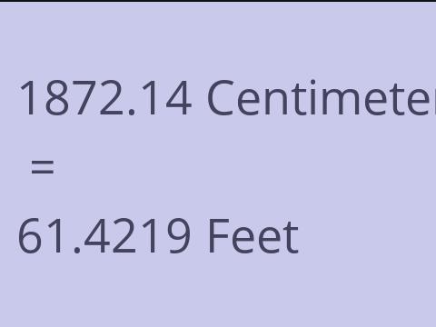 1872.14 CM TO FEET