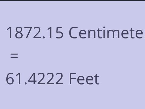 1872.15 CM TO FEET