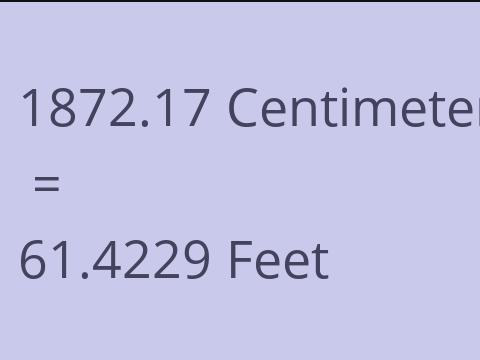 1872.17 CM TO FEET