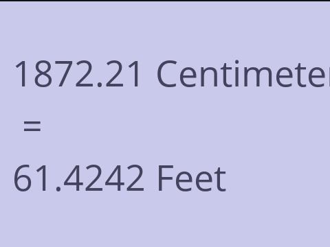 1872.21 CM TO FEET