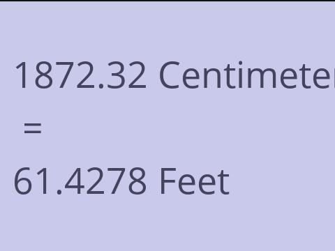 1872.32 CM TO FEET