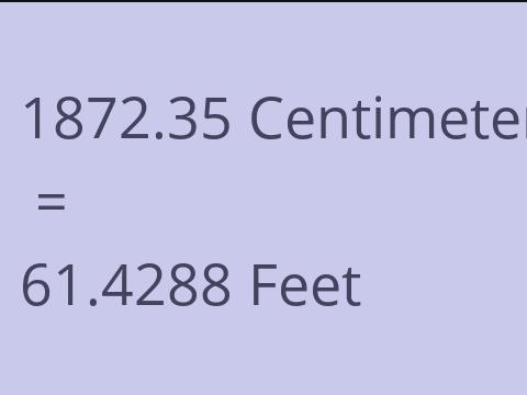 1872.35 CM TO FEET