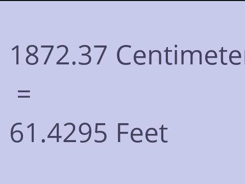 1872.37 CM TO FEET