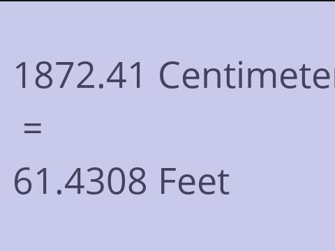 1872.41 CM TO FEET