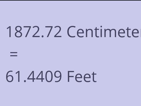 1872.72 CM TO FEET