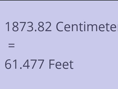 1873.82 CM TO FEET