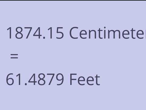 1874.15 CM TO FEET