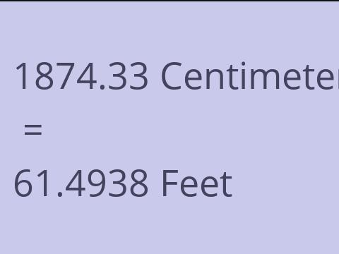 1874.33 CM TO FEET