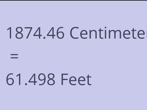 1874.46 CM TO FEET