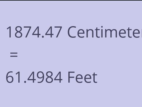 1874.47 CM TO FEET