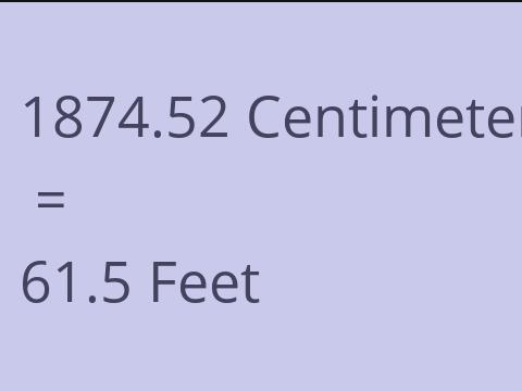 1874.52 CM TO FEET