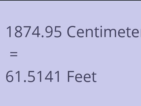 1874.95 CM TO FEET