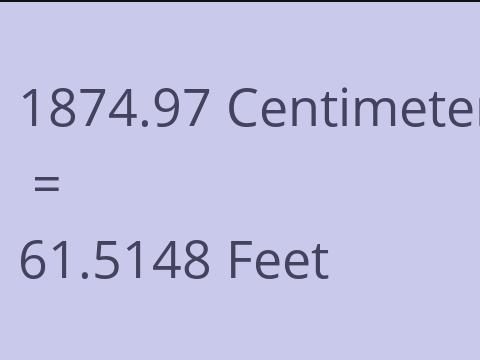 1874.97 CM TO FEET