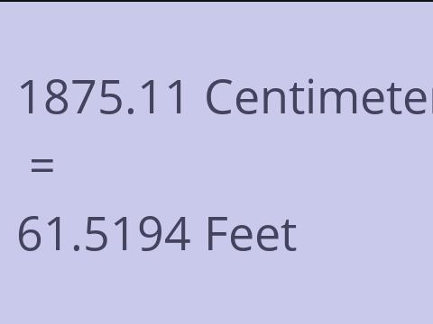 1875.11 CM TO FEET