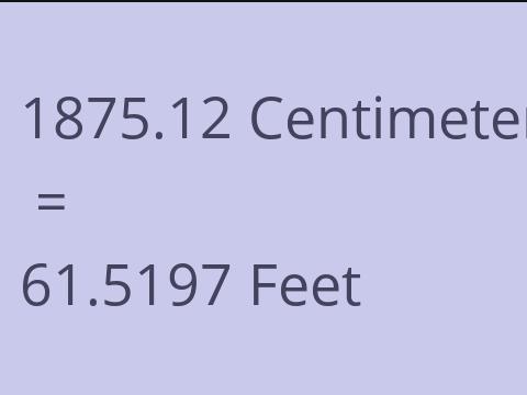 1875.12 CM TO FEET