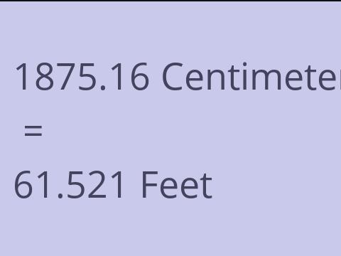 1875.16 CM TO FEET