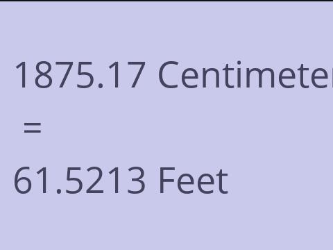 1875.17 CM TO FEET